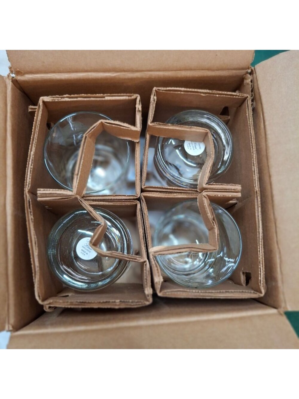 Princess House Crystal Beverage Glasses Set Of 4 With Etched Floral Design In Or